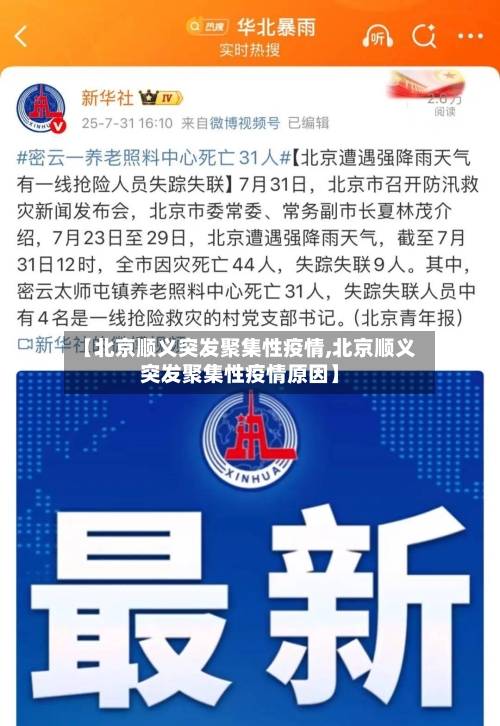【北京顺义突发聚集性疫情,北京顺义突发聚集性疫情原因】