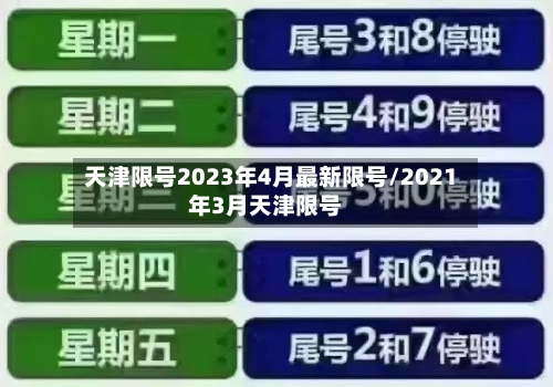 天津限号2023年4月最新限号/2021年3月天津限号