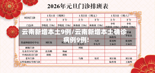 云南新增本土9例/云南新增本土确诊病例9例!