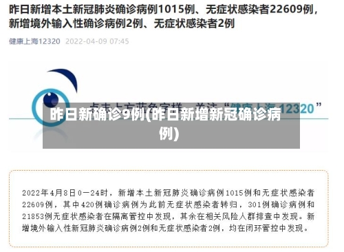 昨日新确诊9例(昨日新增新冠确诊病例)