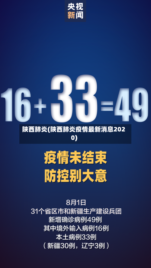 陕西肺炎(陕西肺炎疫情最新消息2020)